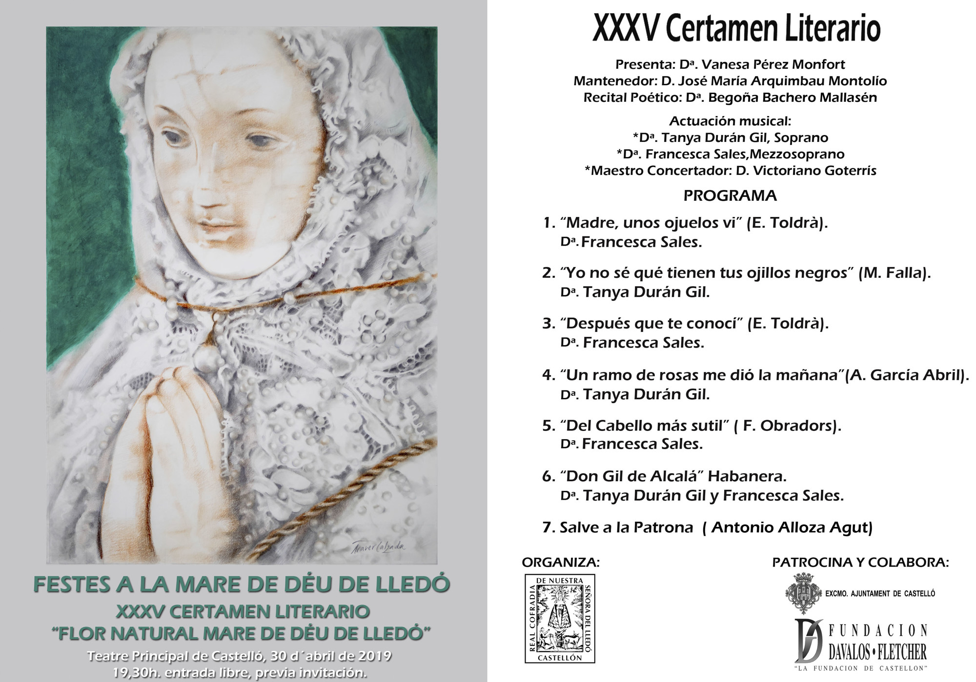 Programa Certamen Literario 2019